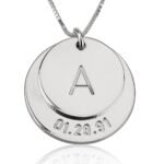 Engraved Initial & Date Necklace — view 1