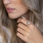 Engraved Initial Round Ring with Cubic Zirconia — view 3