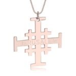 Engraved Jerusalem Cross Necklace — view 3