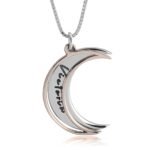 Engraved Moon Necklace — view 2