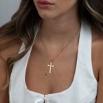 Engraved Unique Cross Necklace — view 2