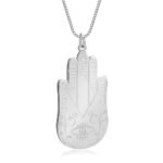 Hamsa Necklace with Names — view 1