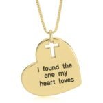 Heart and Cross Necklace — view 3