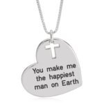 Heart and Cross Necklace — view 1