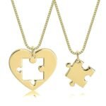 Heart Puzzle Necklace — view 2