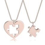 Heart Puzzle Necklace — view 3