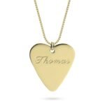 Heart Shaped Guitar Pick Necklace — view 3