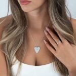 Heart Shaped Guitar Pick Necklace — view 2