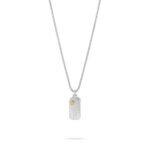 Initial Birthstone Charm Necklace — view 1