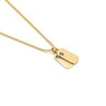 Initial Birthstone Charm Necklace — view 2
