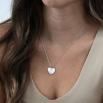 Initial Heart Necklace with Birthstone | Personalized — view 2
