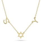 Layered Star of David Initial Choker — view 3
