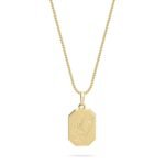 Line Art Woman’s Face Engraved Necklace — view 3