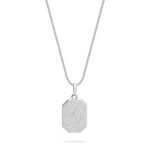 Line Art Woman’s Face Engraved Necklace — view 1