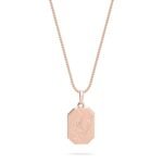 Line Art Woman’s Face Engraved Necklace — view 4