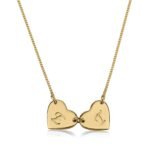Linked Hearts Initial Necklace — view 3