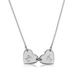 Linked Hearts Initial Necklace — view 1