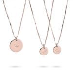 Mother Daughter Initial Necklace Set — view 4