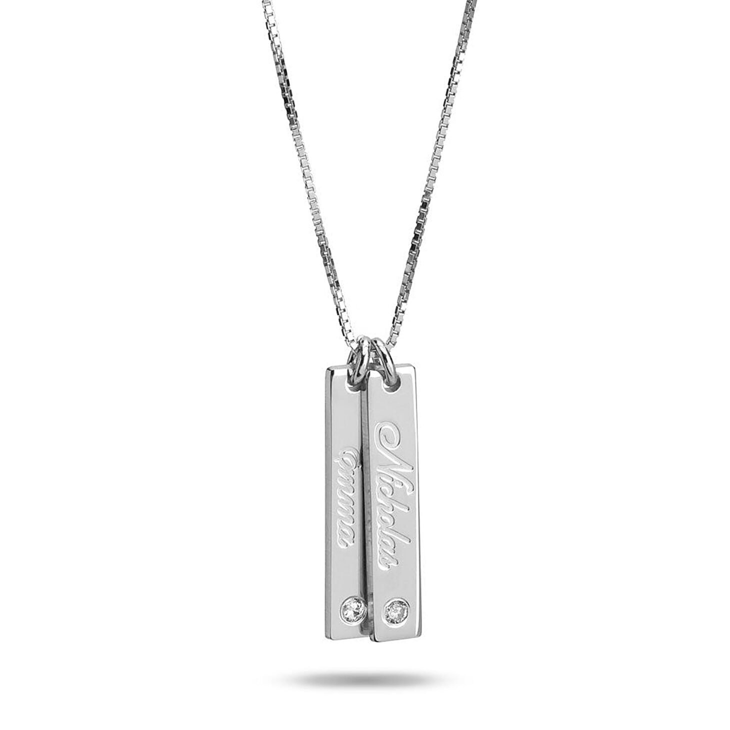 Multi-Bar Birthstone Name Necklace