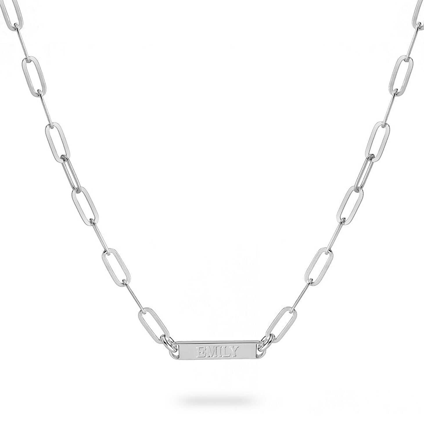 Paperclip Nameplate Necklace