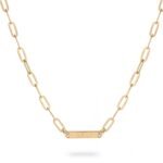 Paperclip Nameplate Necklace — view 2