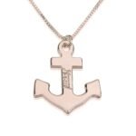 Personalized Anchor Necklace — view 3