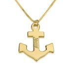 Personalized Anchor Necklace — view 2