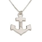 Personalized Anchor Necklace — view 1