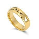 Personalized Engraved Ring with Cut Out Heart — view 4