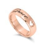 Personalized Engraved Ring with Cut Out Heart — view 5