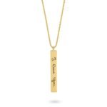 Personalized Handwriting Bar Necklace — view 3
