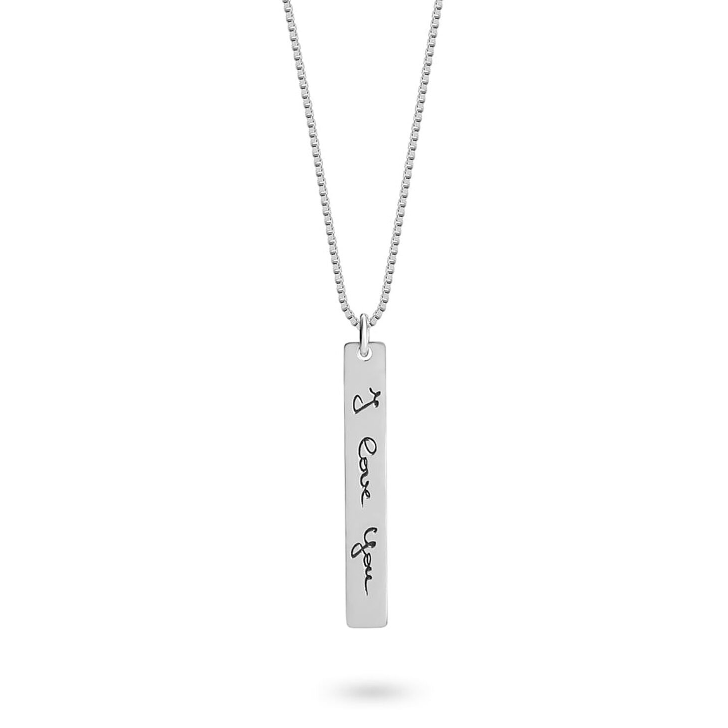 Personalized Handwriting Bar Necklace