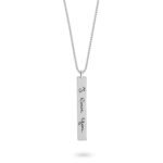 Personalized Handwriting Bar Necklace — view 1