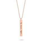 Personalized Handwriting Bar Necklace — view 4