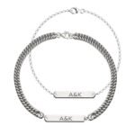 Personalized His and Hers Initial Bracelet — view 1
