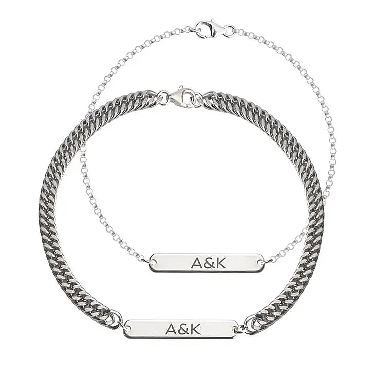 Personalized His and Hers Initial Bracelet