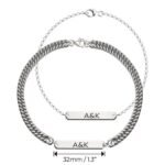 Personalized His and Hers Initial Bracelet — view 3