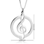 Personalized Music Note Pendant — view 4