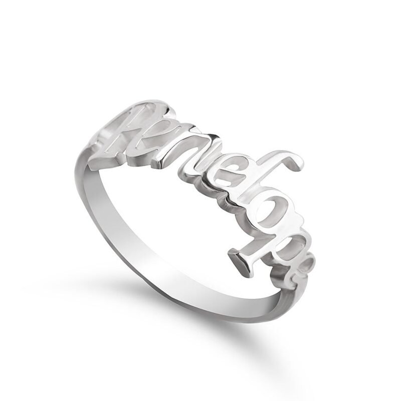 Personalized Name Ring - 24K Gold Plating white background
