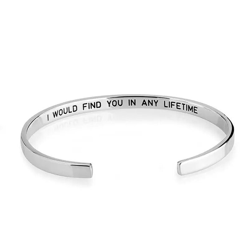 Personalized Secret Hidden Message Bracelet - Rose Gold Plating white background