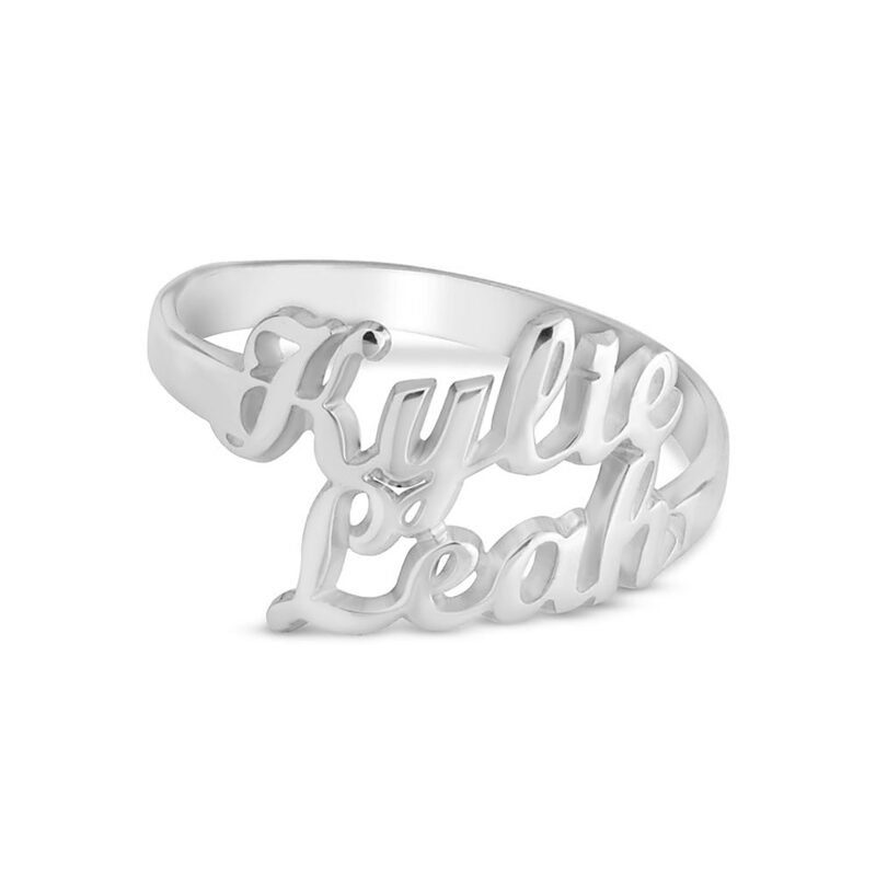 Personalized Two / Three Names Ring - 24K Gold Plating white background
