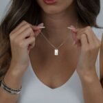 Petite Initial Bar Necklace — view 5