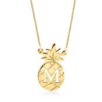 Pineapple Necklace with Initial — view 3