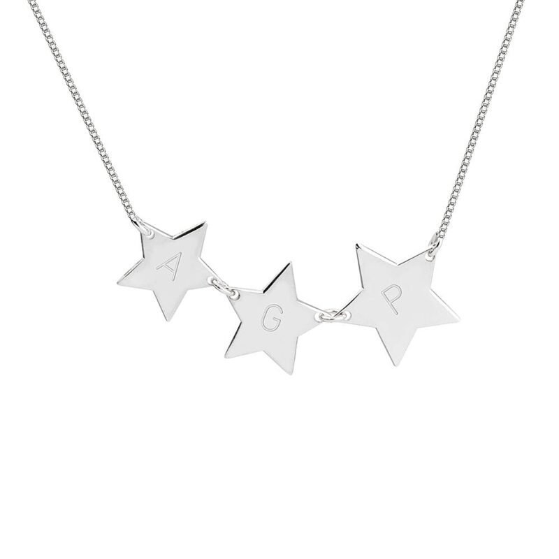 Shooting Star Pendant | Personalized Necklace - 24K Gold Plating white background