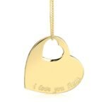 Small Cut Out Heart Necklace — view 3