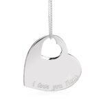 Small Cut Out Heart Necklace — view 1