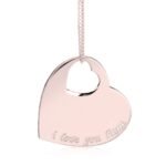 Small Cut Out Heart Necklace — view 4