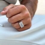 Square Personalized Initial Signet Ring — view 2