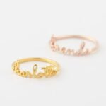 Minimalist Stackable Mom Name Ring — view 3