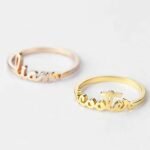 Minimalist Stackable Mom Name Ring — view 4